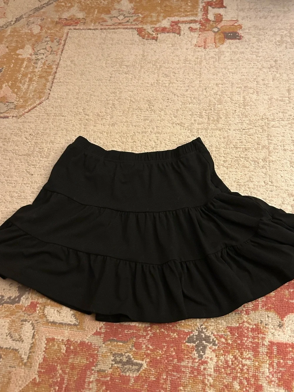 SHEIN Women’s Sz S Minimalist Preppy Black Tiered Mini Tennis Golf Skirt